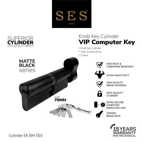 SILINDER KUNCI – CYLINDER SES VIP KOMPUTER 70MM EK (KNOB) BM