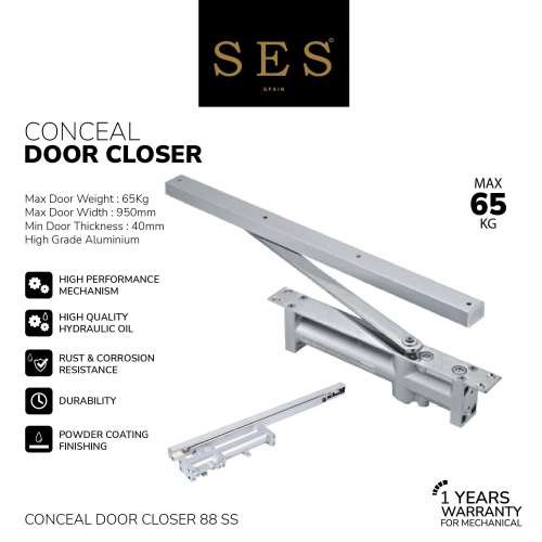 PENUTUP PINTU OTOMATIS – CONCEAL DOOR CLOSER SES 88 SILVER