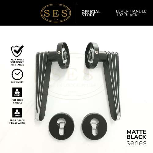GAGANG PINTU – DOOR HANDLE SES 102 BLACK (R)