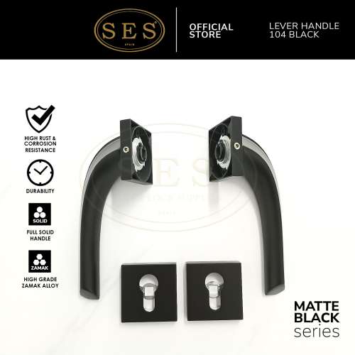 GAGANG PINTU – DOOR HANDLE SES 104 BLACK (R)
